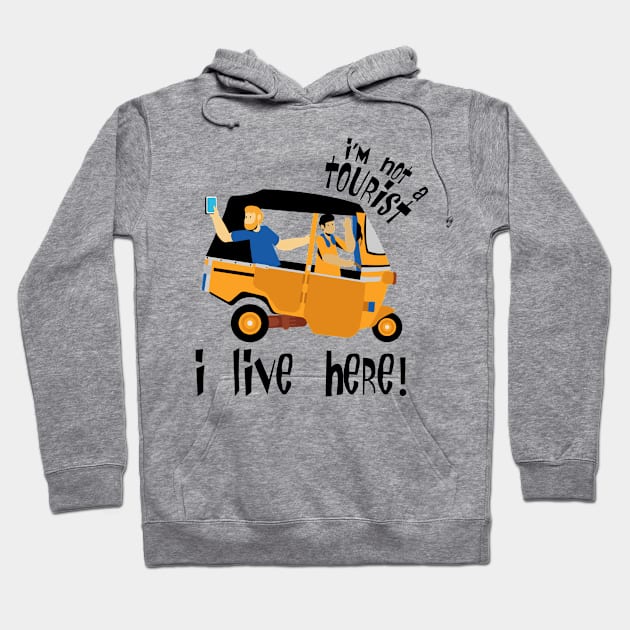 Humorous Tourism Travel Car Buggy Selfie Funny Hoodie by Mellowdellow